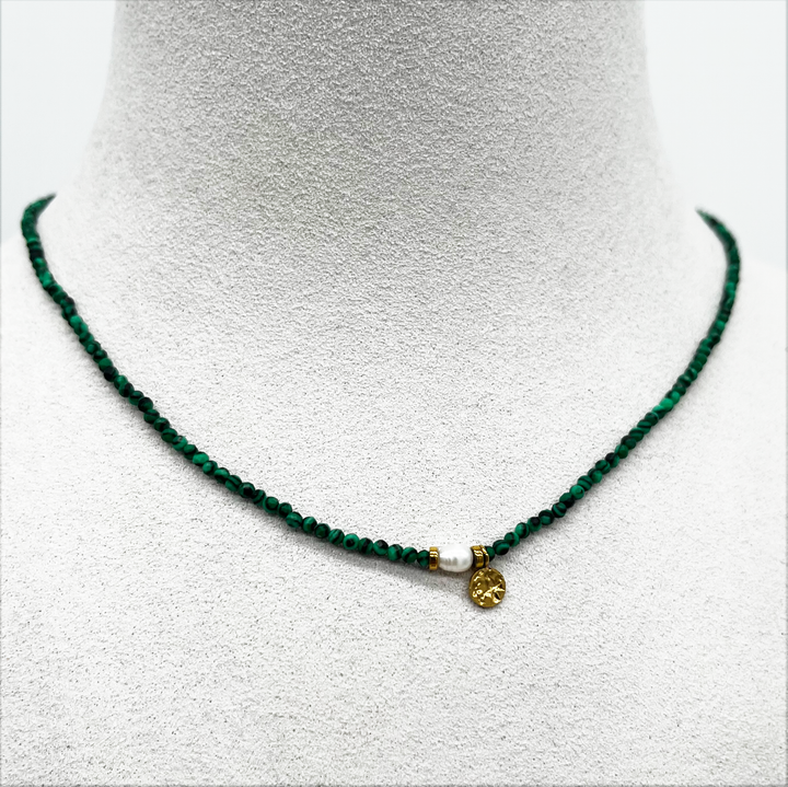 Green pearl necklace