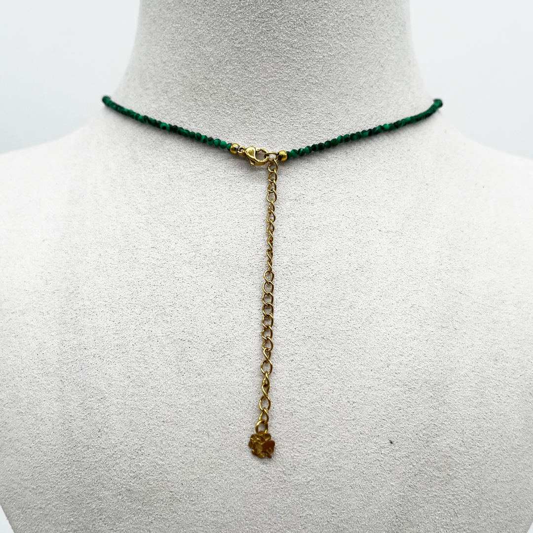 Green necklace with pendant