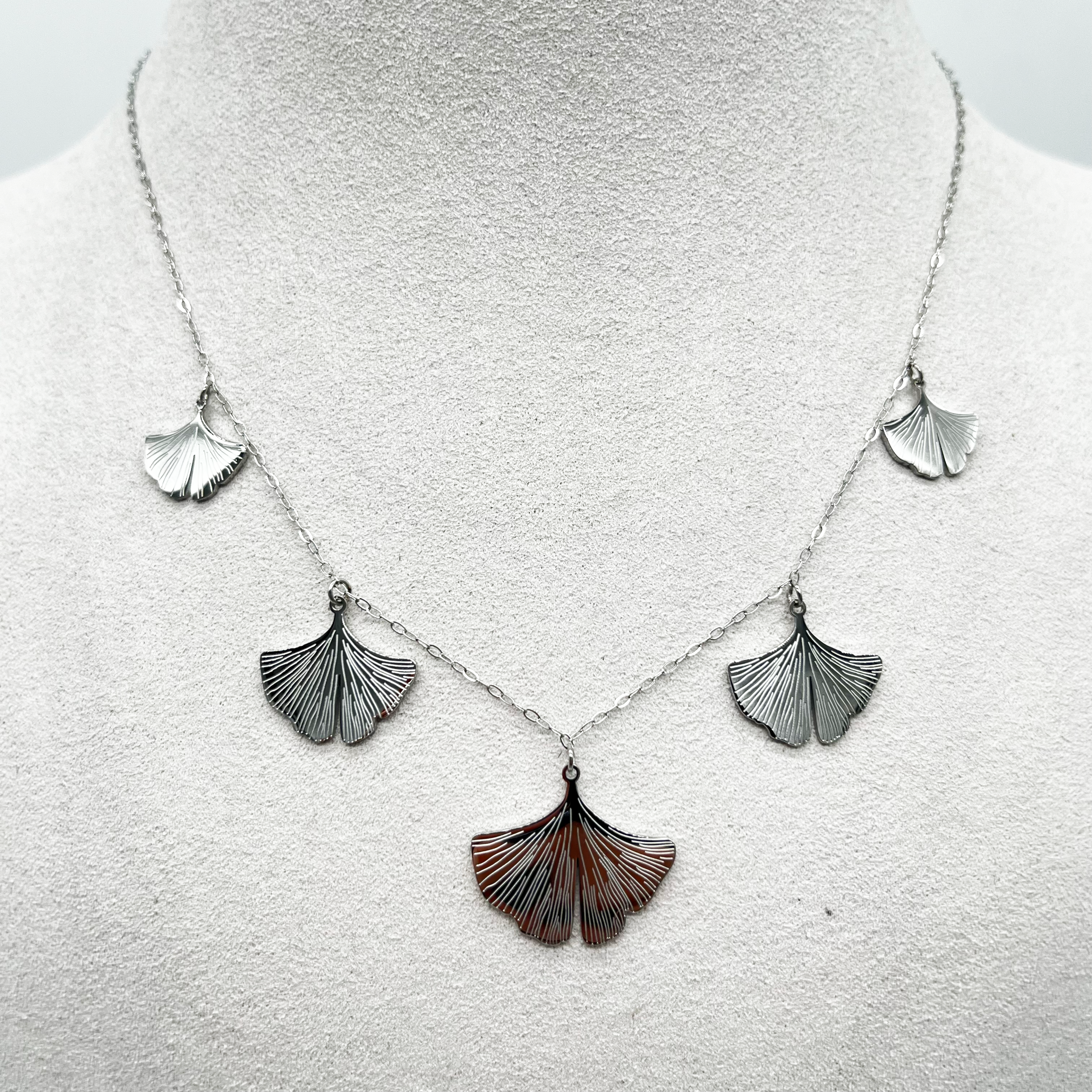 Sterling Silver and Enamel Ginkgo Leaf Pendant 002-640-16618 | Dickinson  Jewelers | Dunkirk, MD
