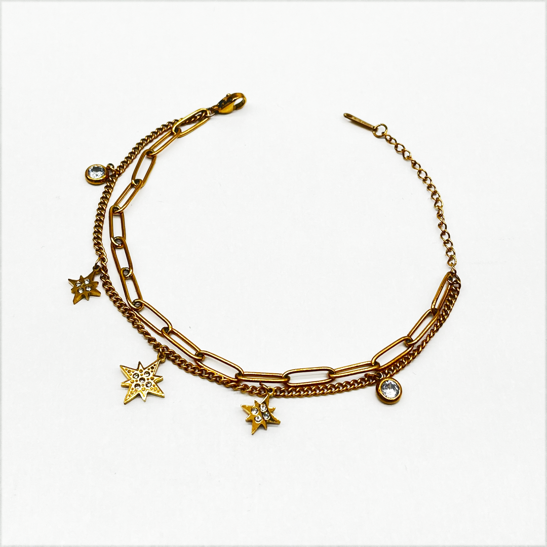 Bracelet with star charms