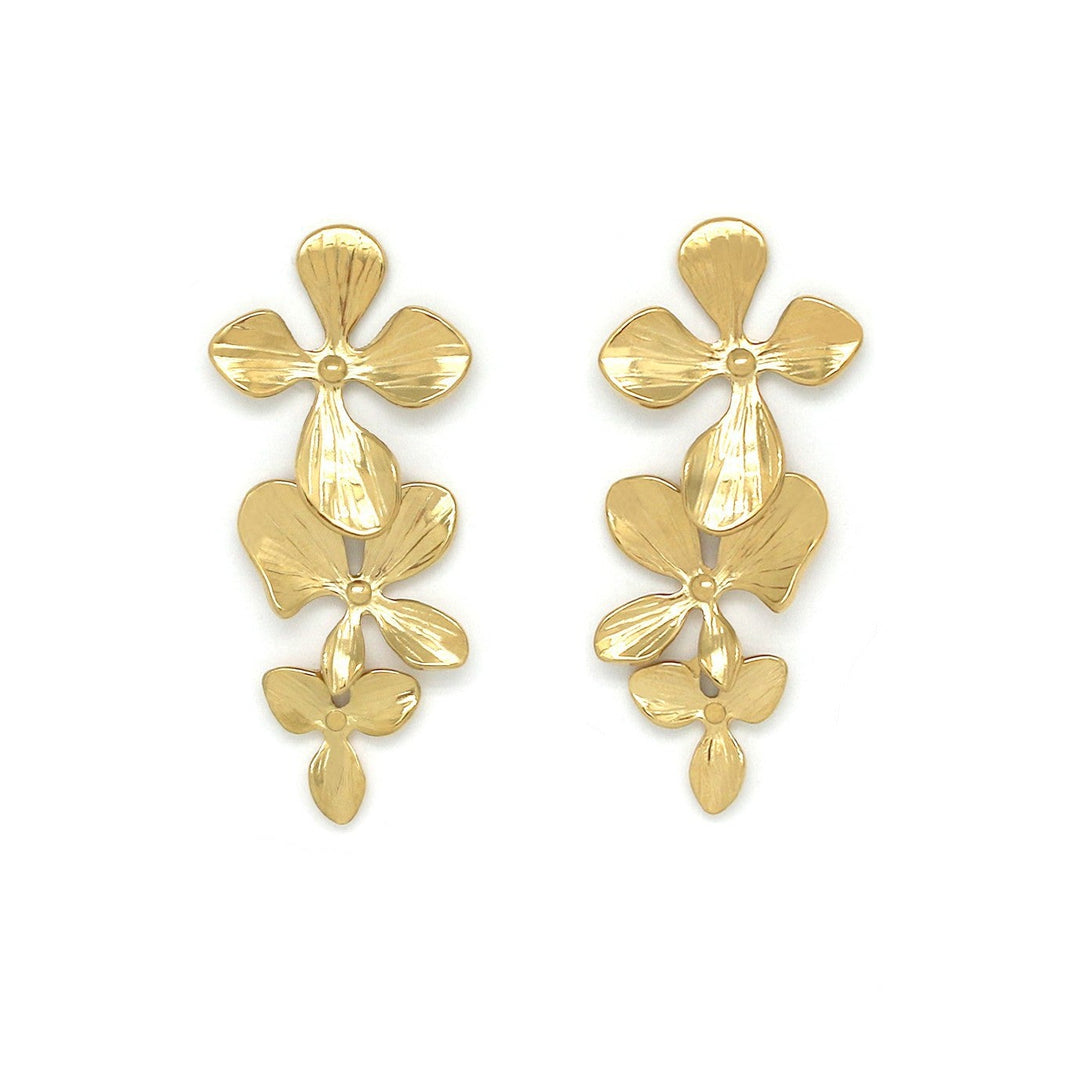 Gold vermeil flower earrings