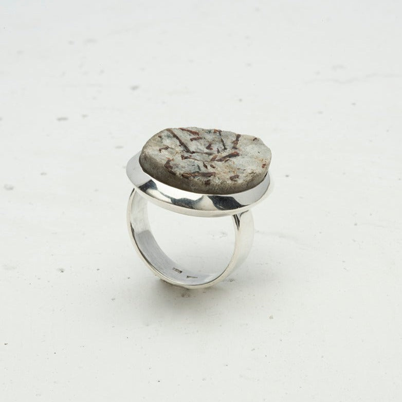 OVAL RAW ASTROPHILLITE RING