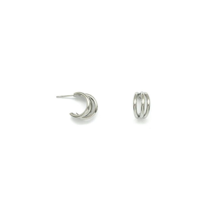 Small three lines earrings