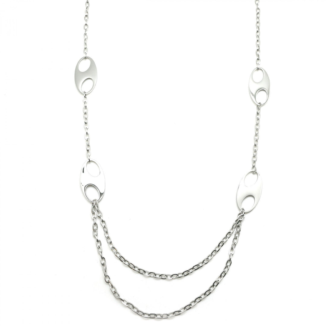 4-grain silver necklace