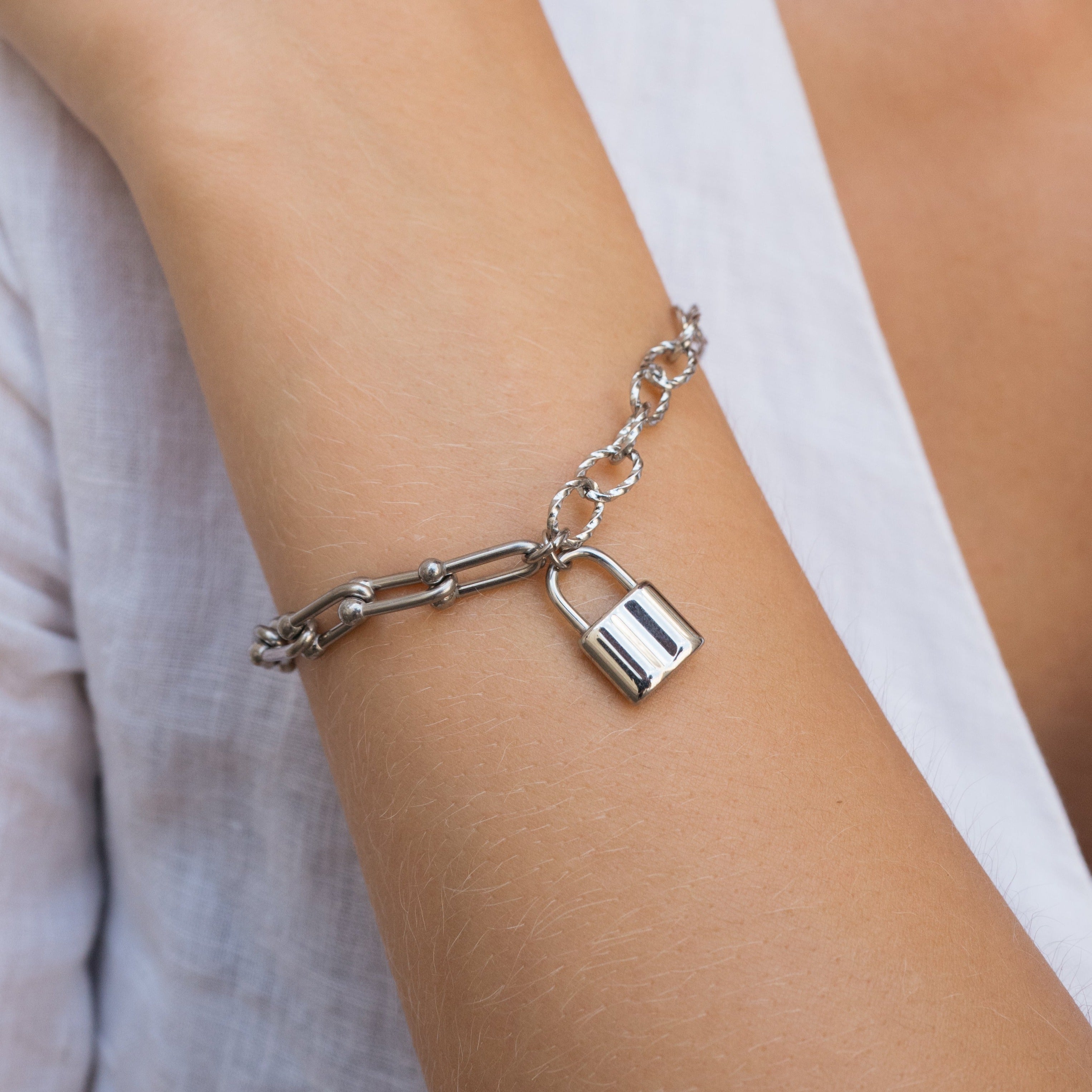 bracelet with padlock