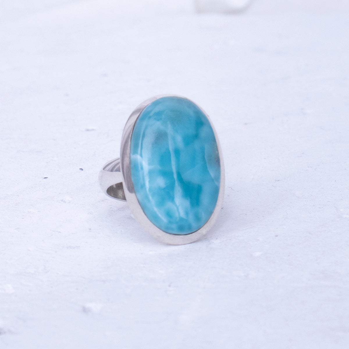 Blue larimar store ring