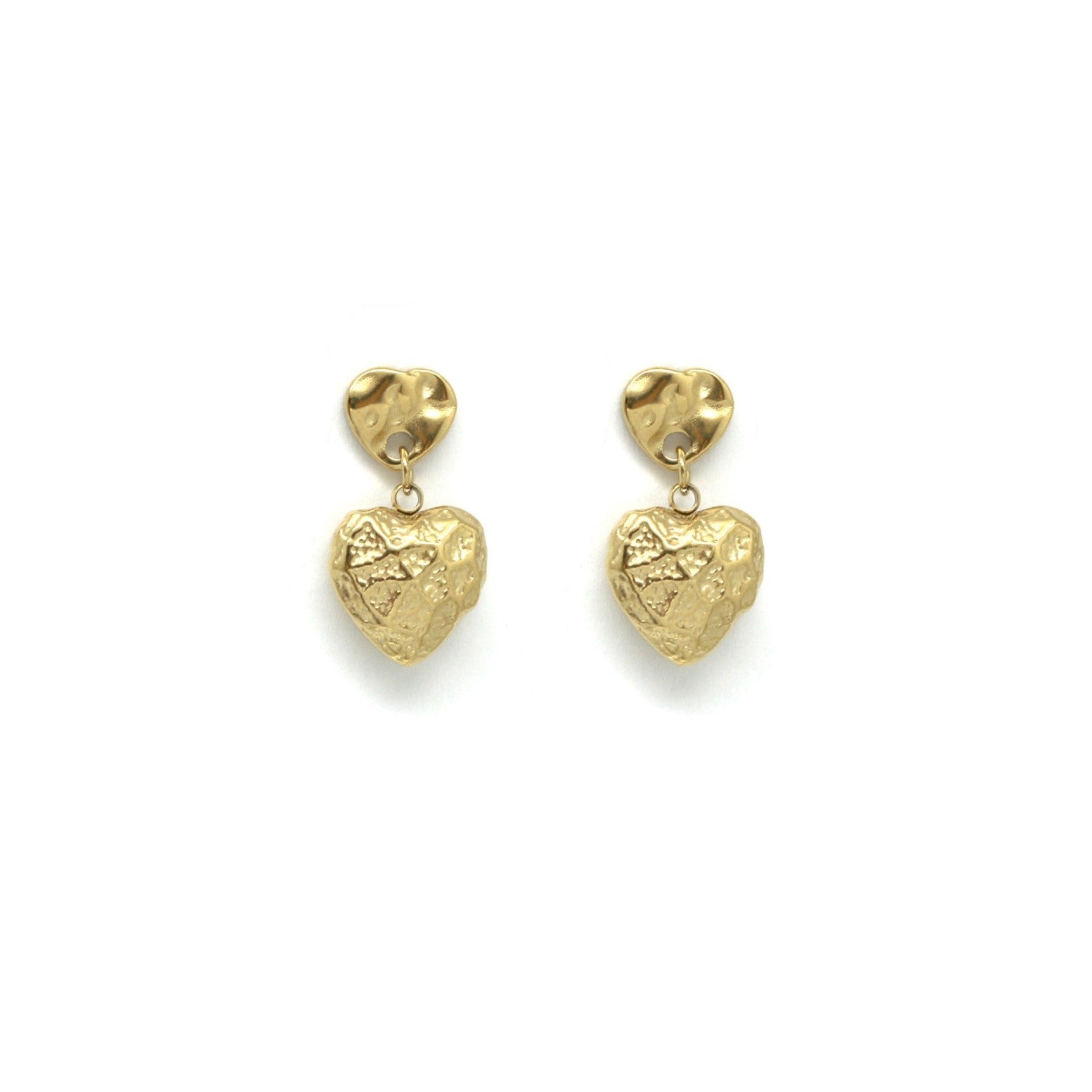 Solid heart earrings